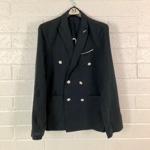 Men’s Linen Double Breasted Blazer